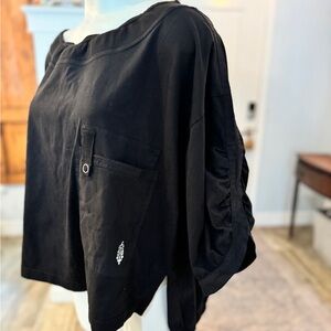 Free People Movement Black Oversized Tee Size Small NWOT